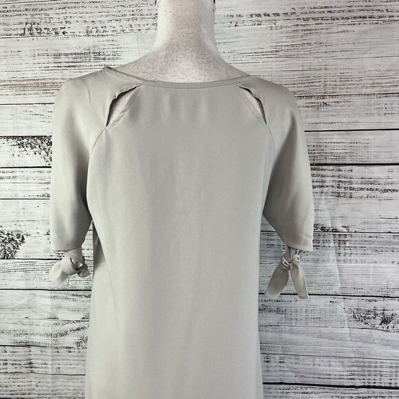 Banana Republic Dress size Small Light Gray Crepe Knee Wedding Church Dinner - Picture 10 of 11